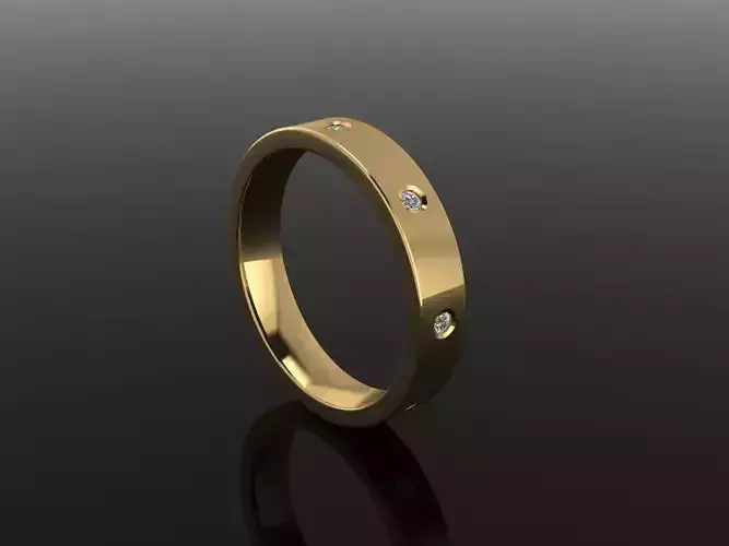 Box Band Spaced Infinity Diamond Ring