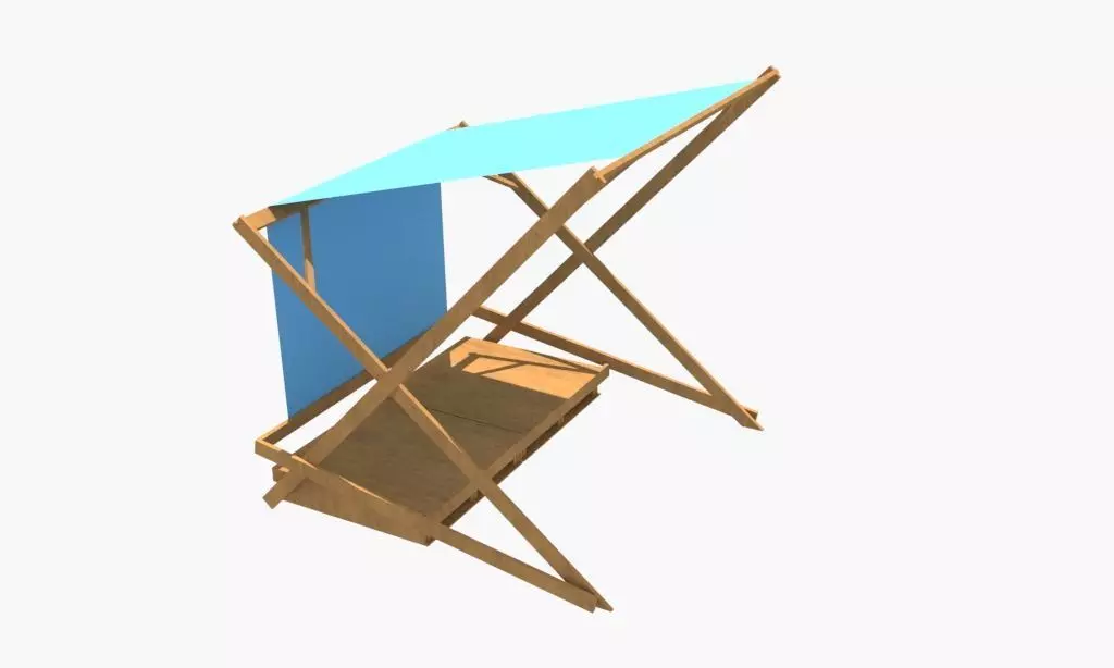 A bench of the Asia Culture Center Free 3D model