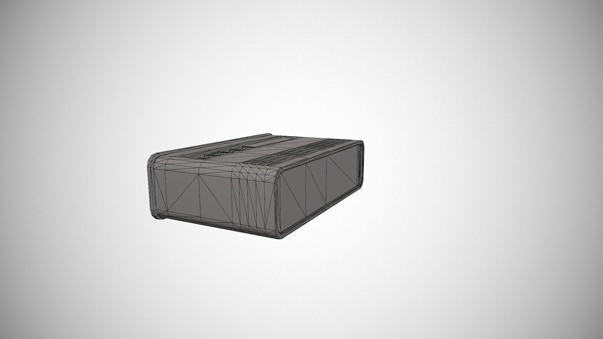 Blue Stylized Digital Alarm Clock Low-poly 3D model_20