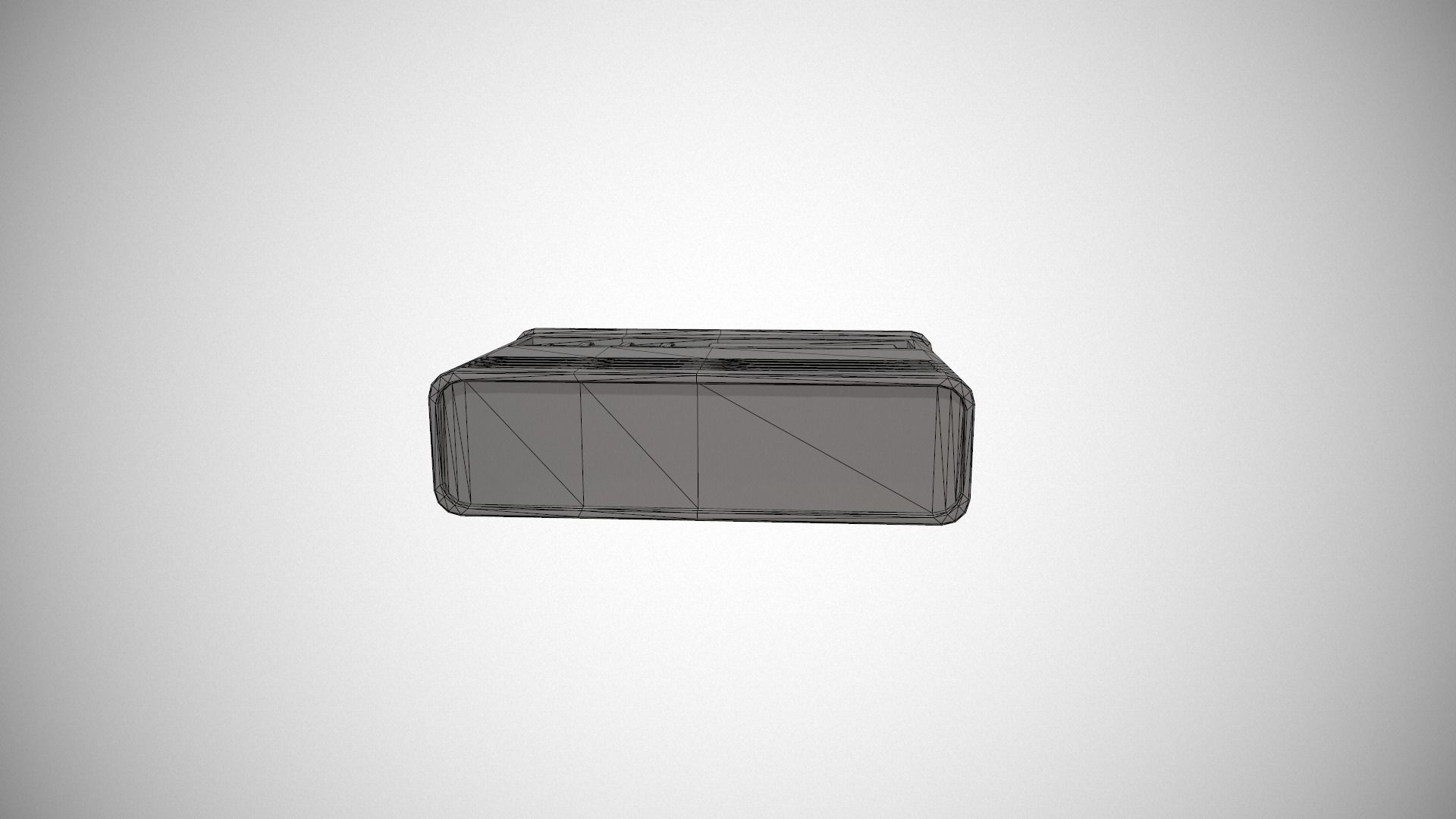 Blue Stylized Digital Alarm Clock Low-poly 3D model_18