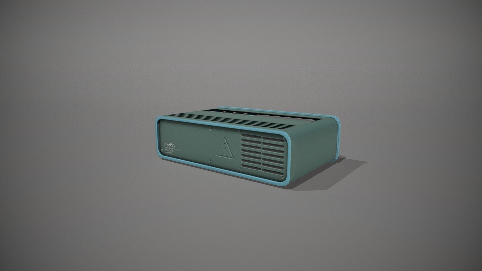 Blue Stylized Digital Alarm Clock Low-poly 3D model_5