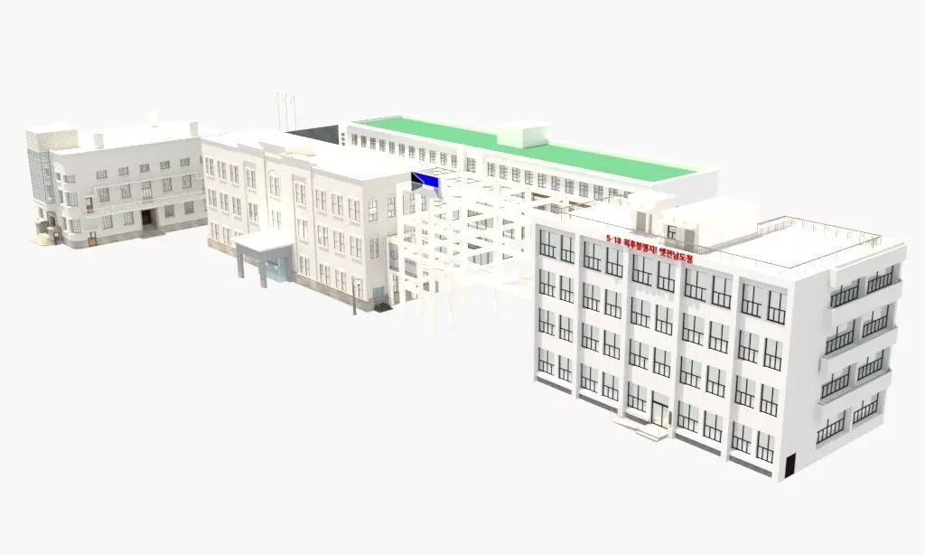 Main entrance of the Asia Culture Center Free 3D model
