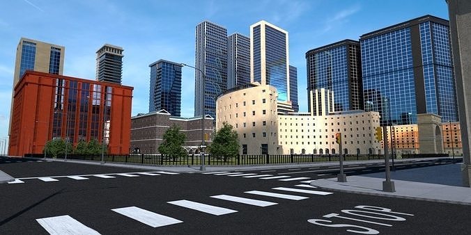 The City with 3D model 6