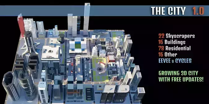 The City with 3D model
