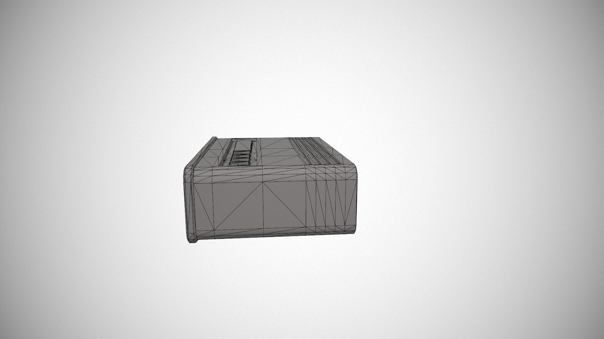 Green Stylized Digital Alarm Clock Low-poly 3D model_21