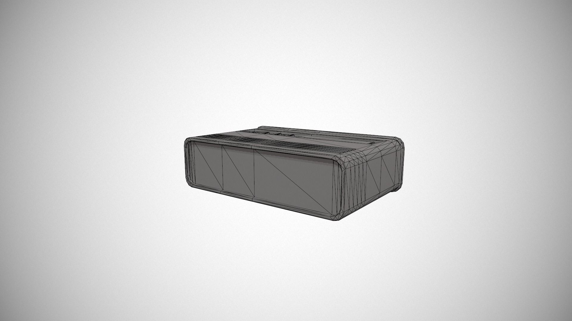 Green Stylized Digital Alarm Clock Low-poly 3D model_17