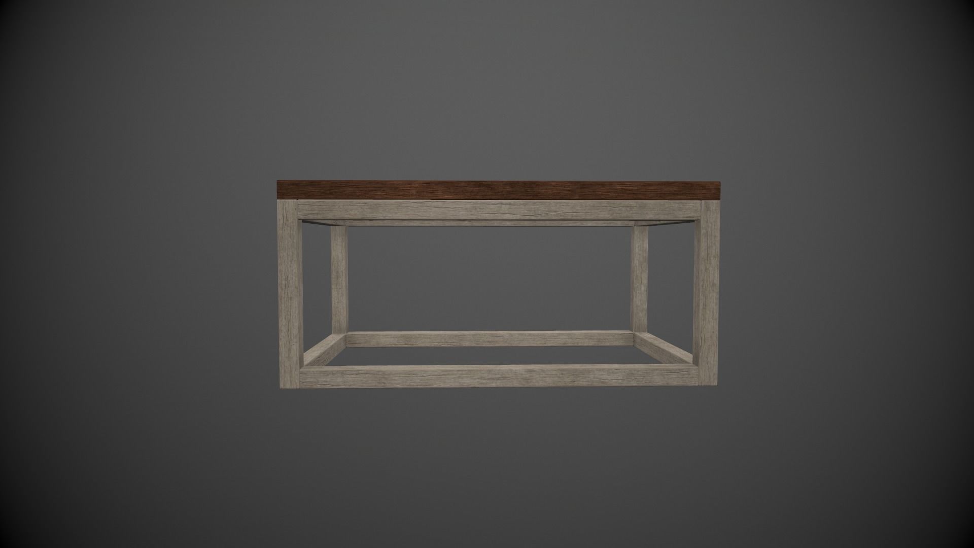 Industrial coffe table Low-poly 3D model_3