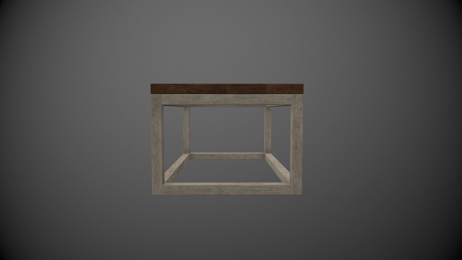 Industrial coffe table Low-poly 3D model_4