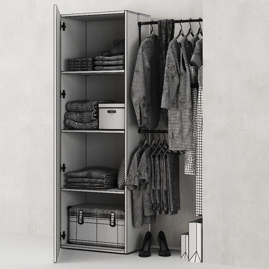 Ikea Combination Wardrobe Ophus 3D model_4