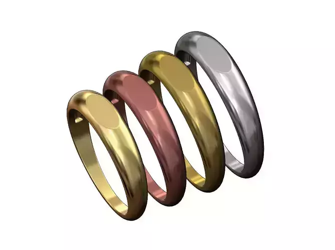 Oval flat Dome signet ring 