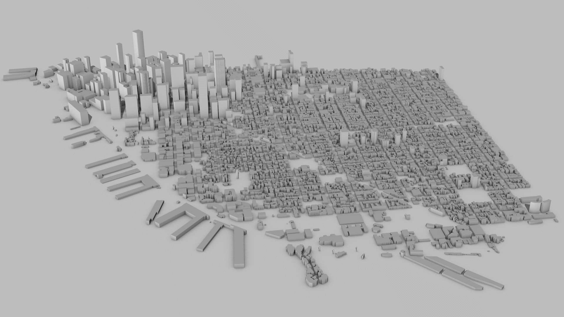 San Francisco City Low-poly 3D model_4