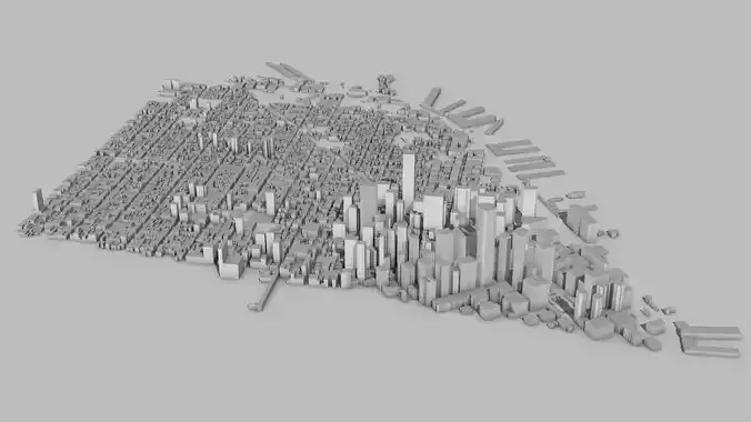 San Francisco City Low-poly 3D model