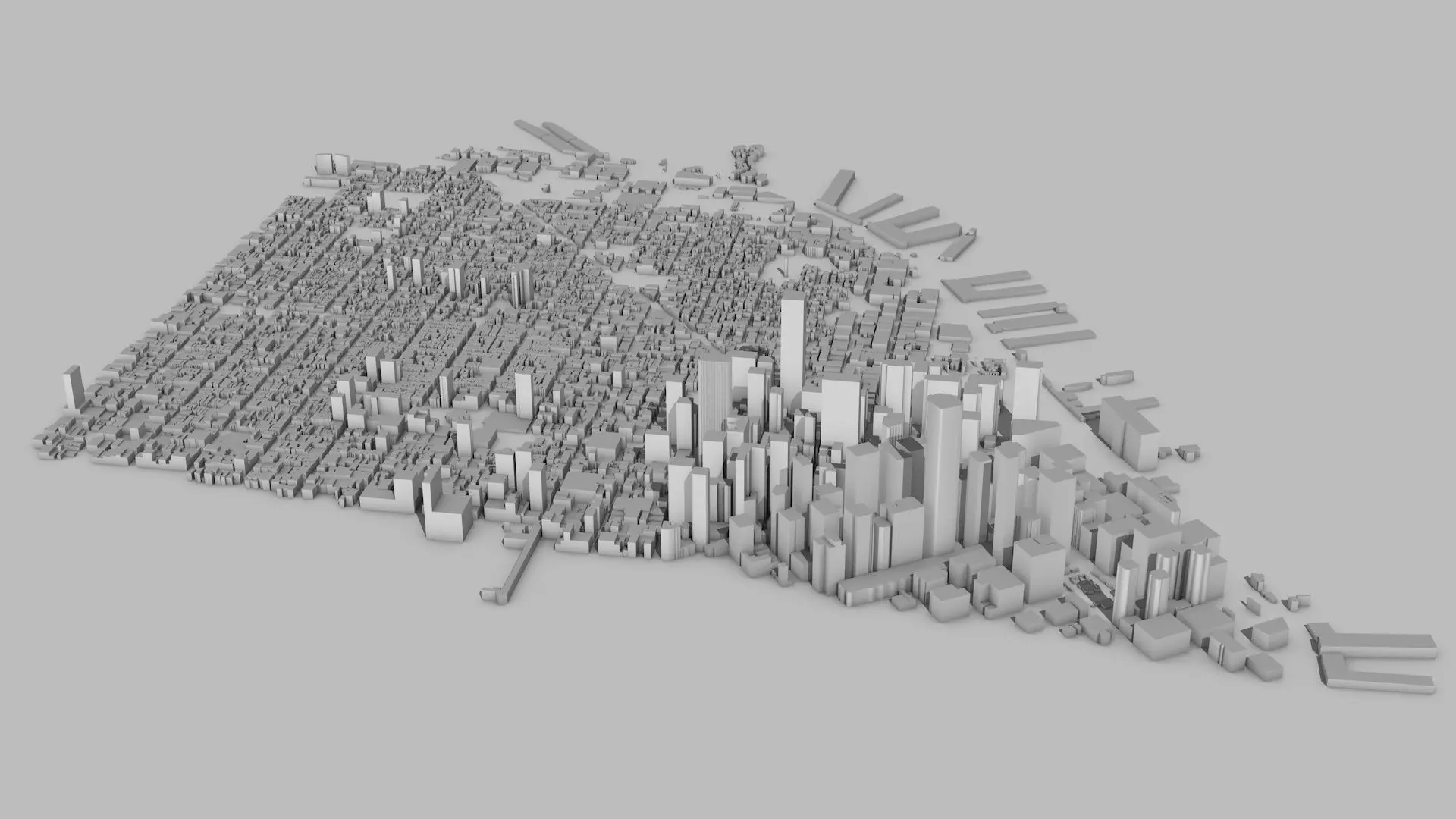 San Francisco City Low-poly 3D model_0