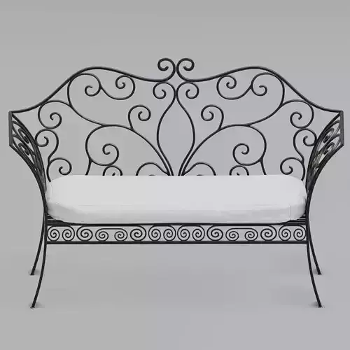 French garden bench