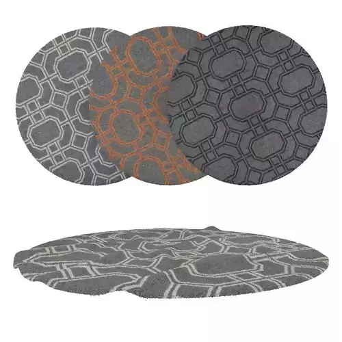 Round Rug Set 77