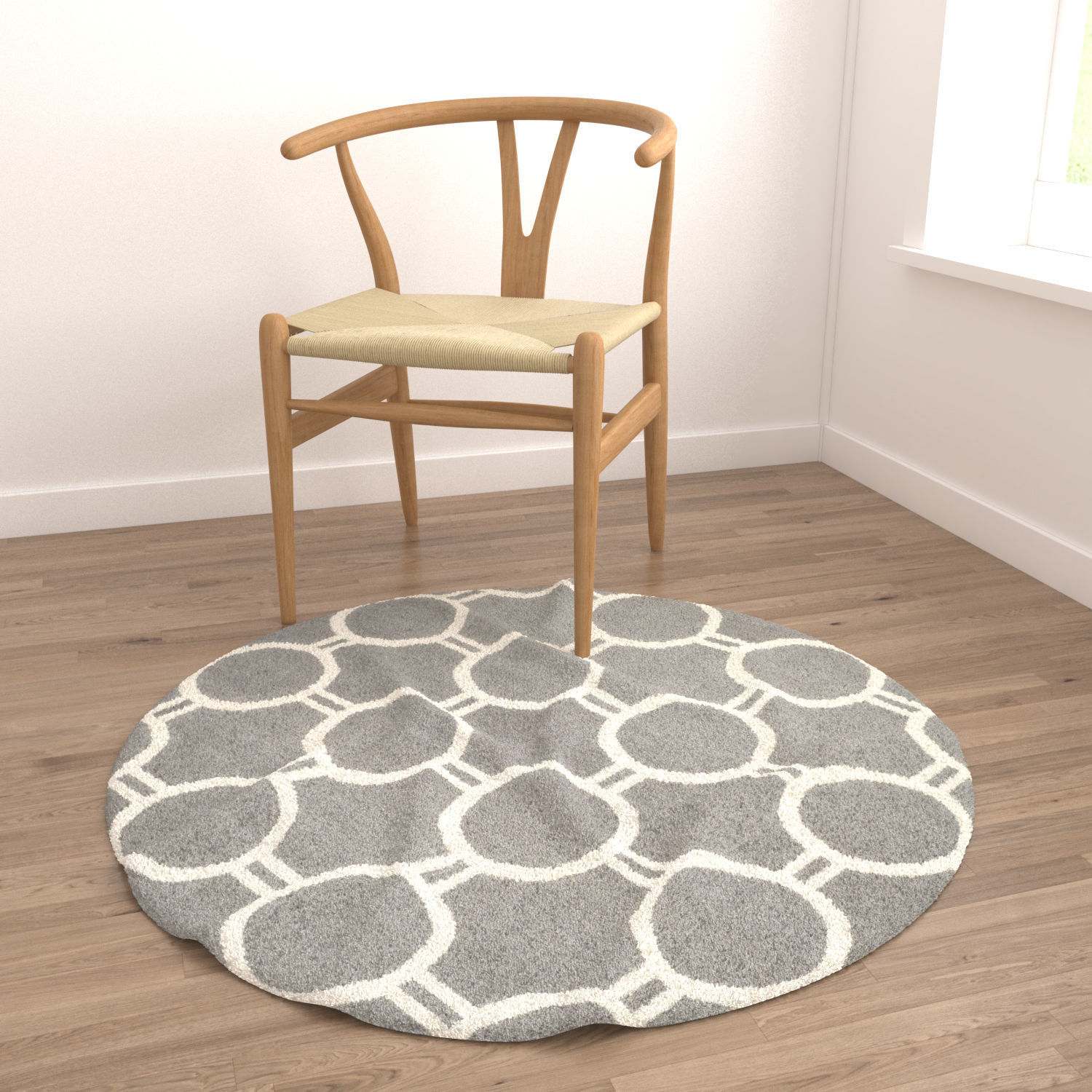 Round Rug Set 78 3D model_3