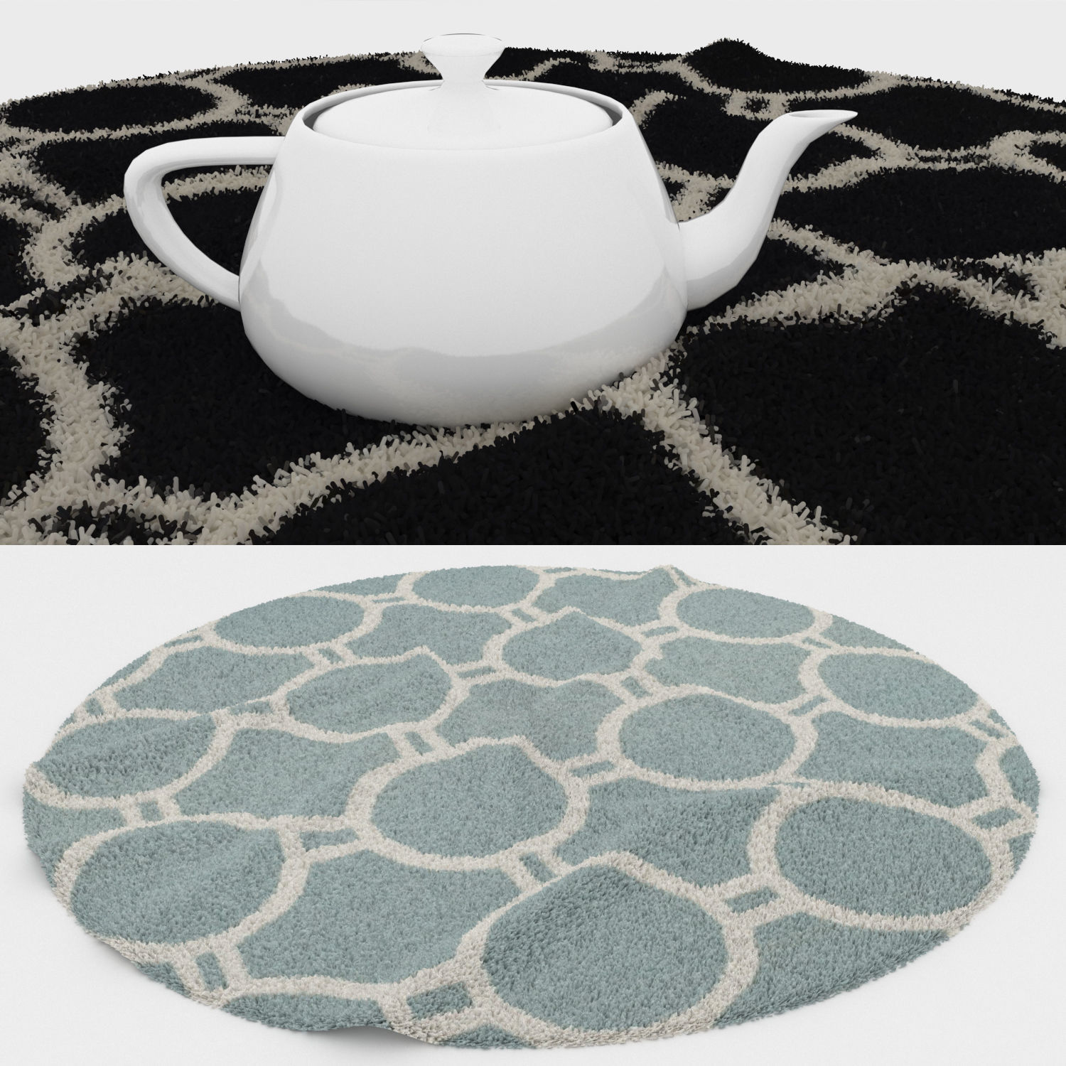 Round Rug Set 78 3D model_2