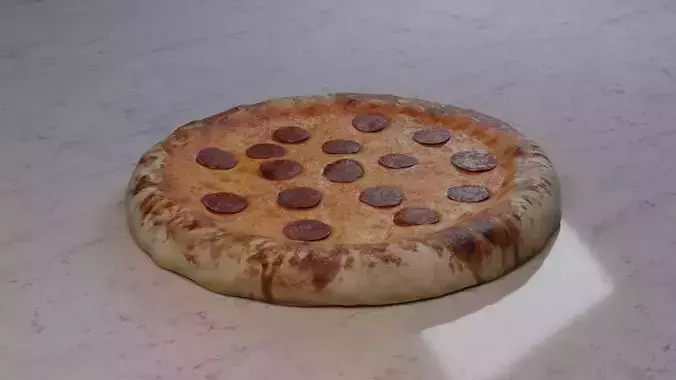 Pepperoni Pizza 3D model Pepperoni Pizza 3D model