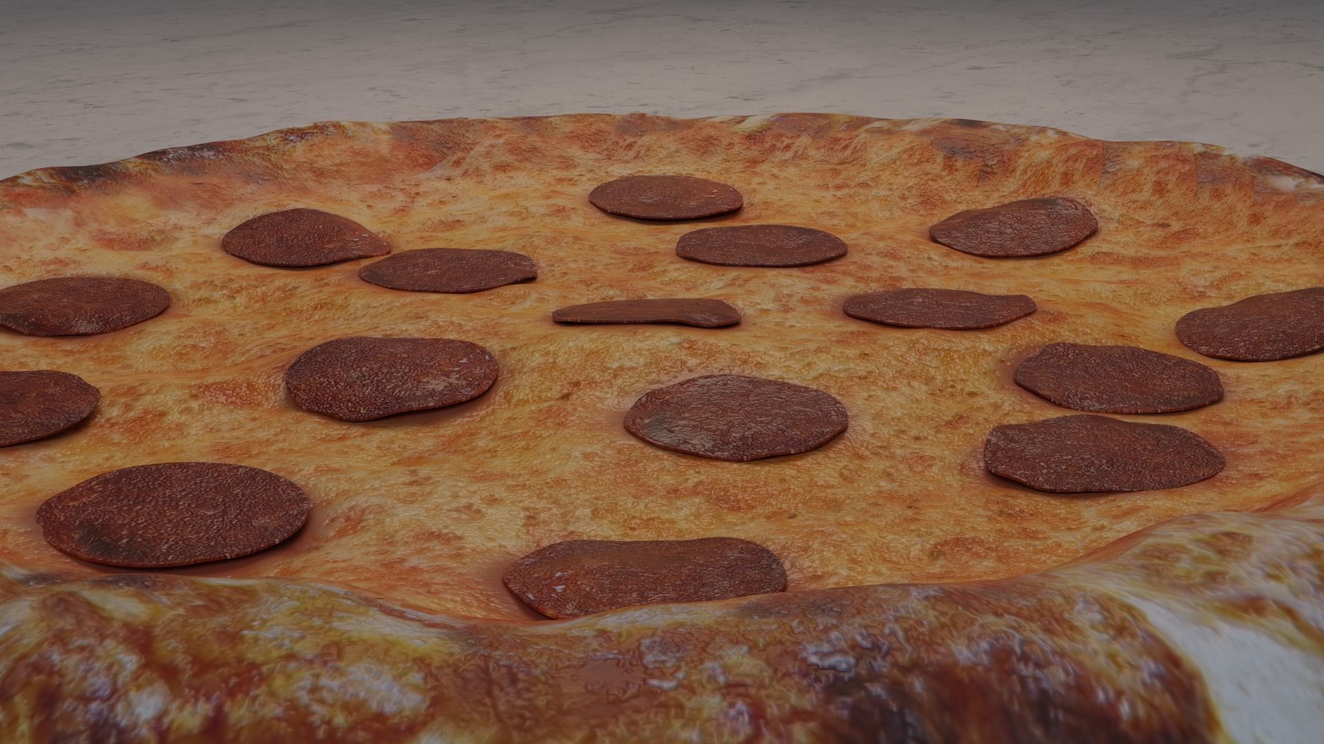 Pepperoni Pizza 3D model_9
