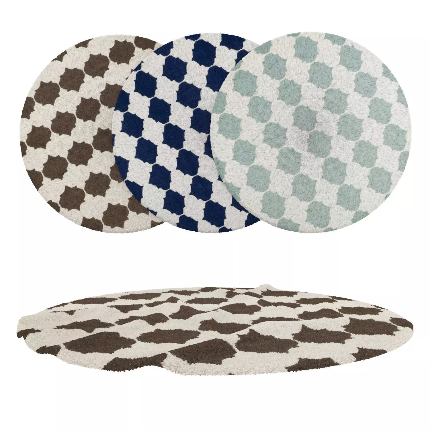 Round Rug Set 81 3D model_0