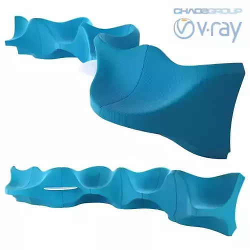 Modularchair wavy bench