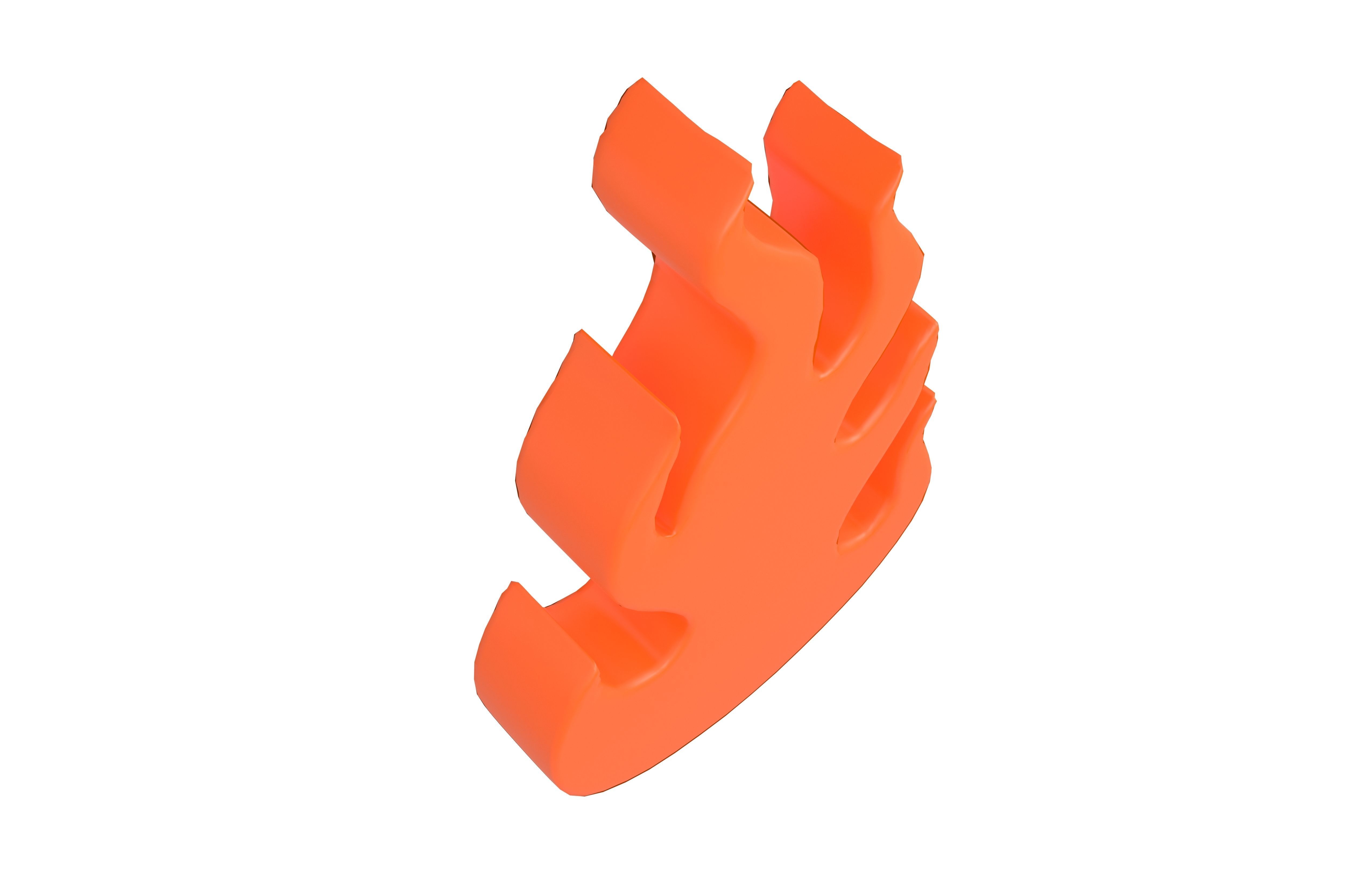 Fire Symbol v1 003 Low-poly 3D model_3