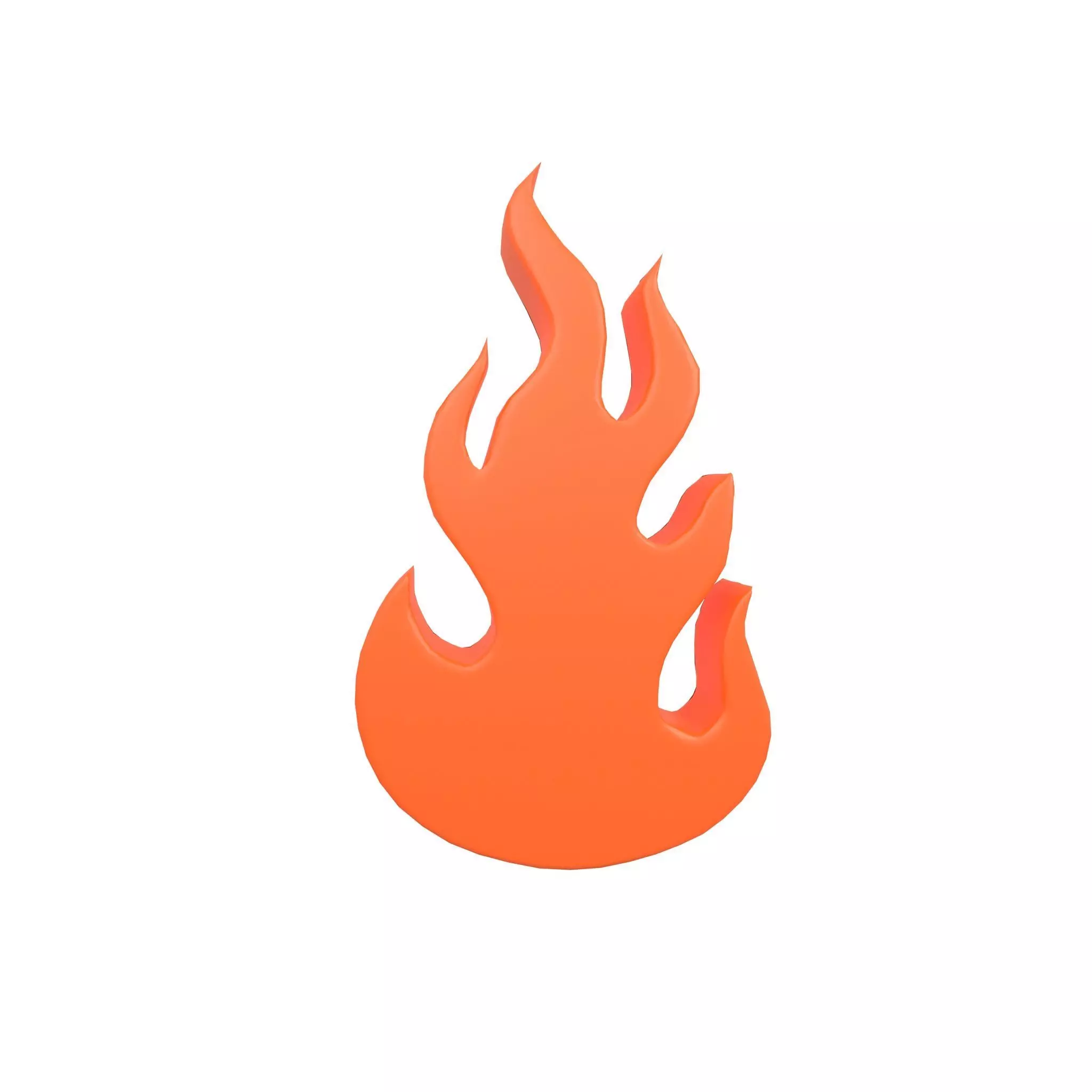 Fire Symbol v1 003 Low-poly 3D model_0