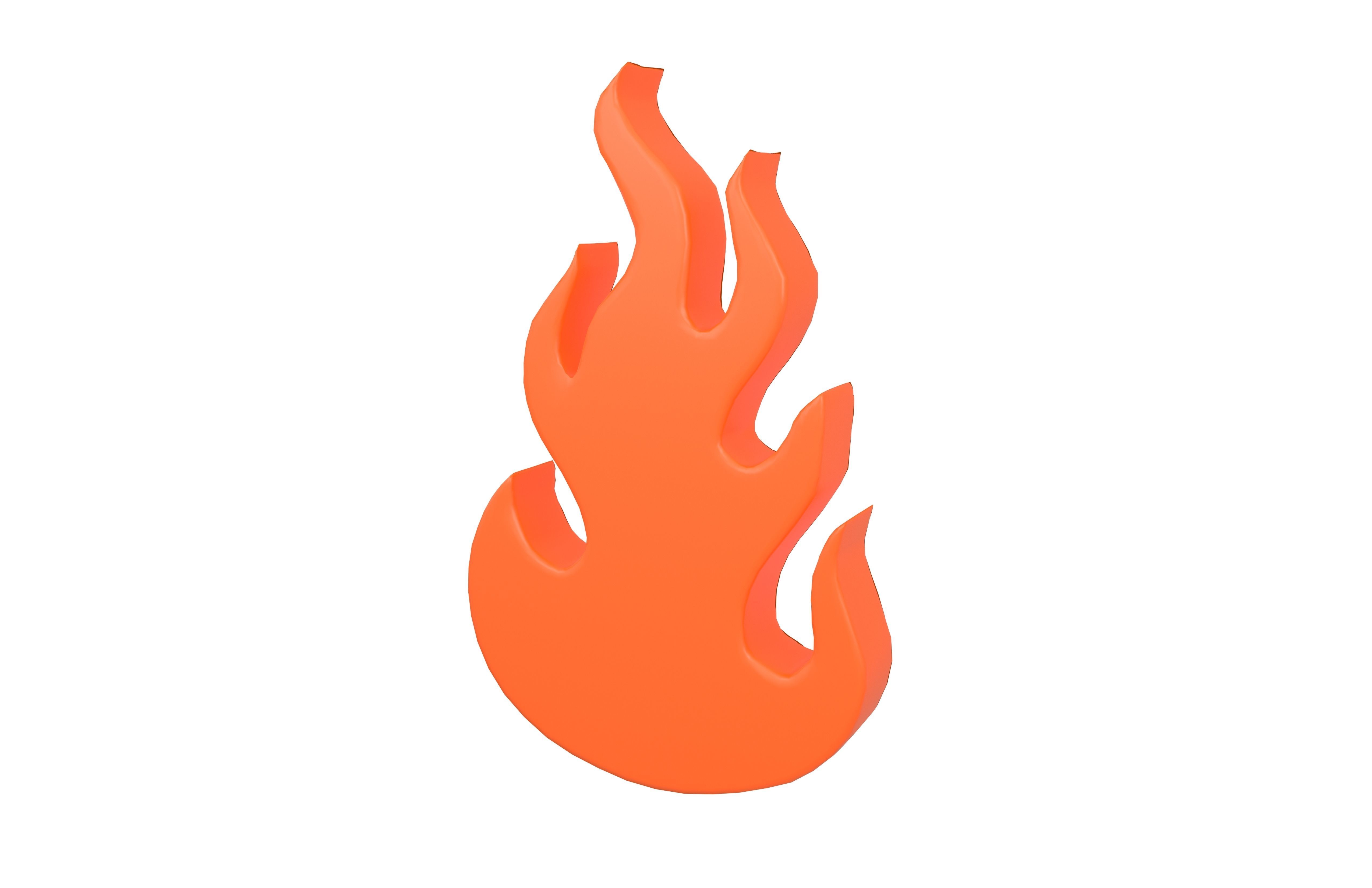 Fire Symbol v1 003 Low-poly 3D model_2