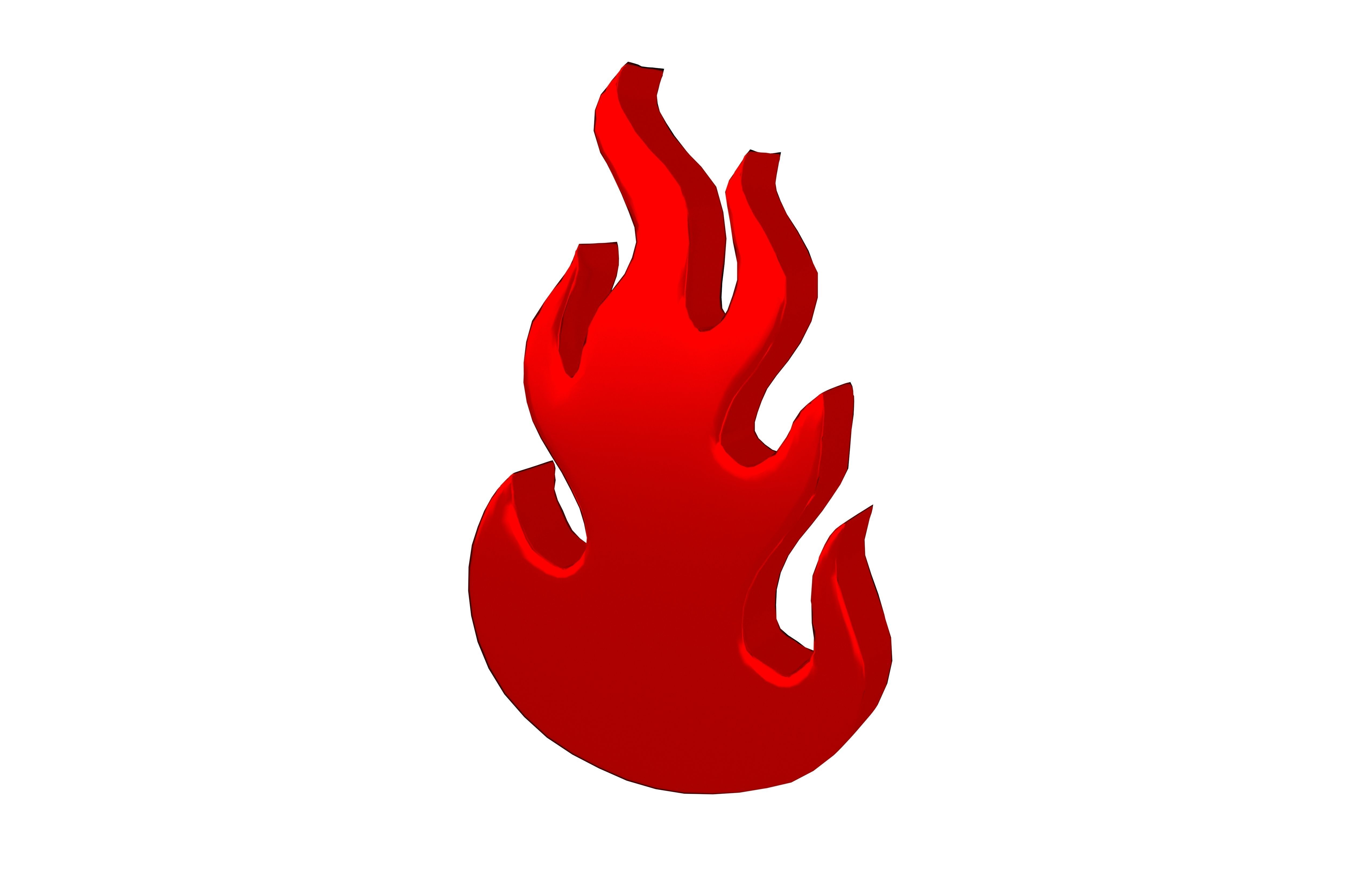 Fire Symbol v1 009 Low-poly 3D model_2