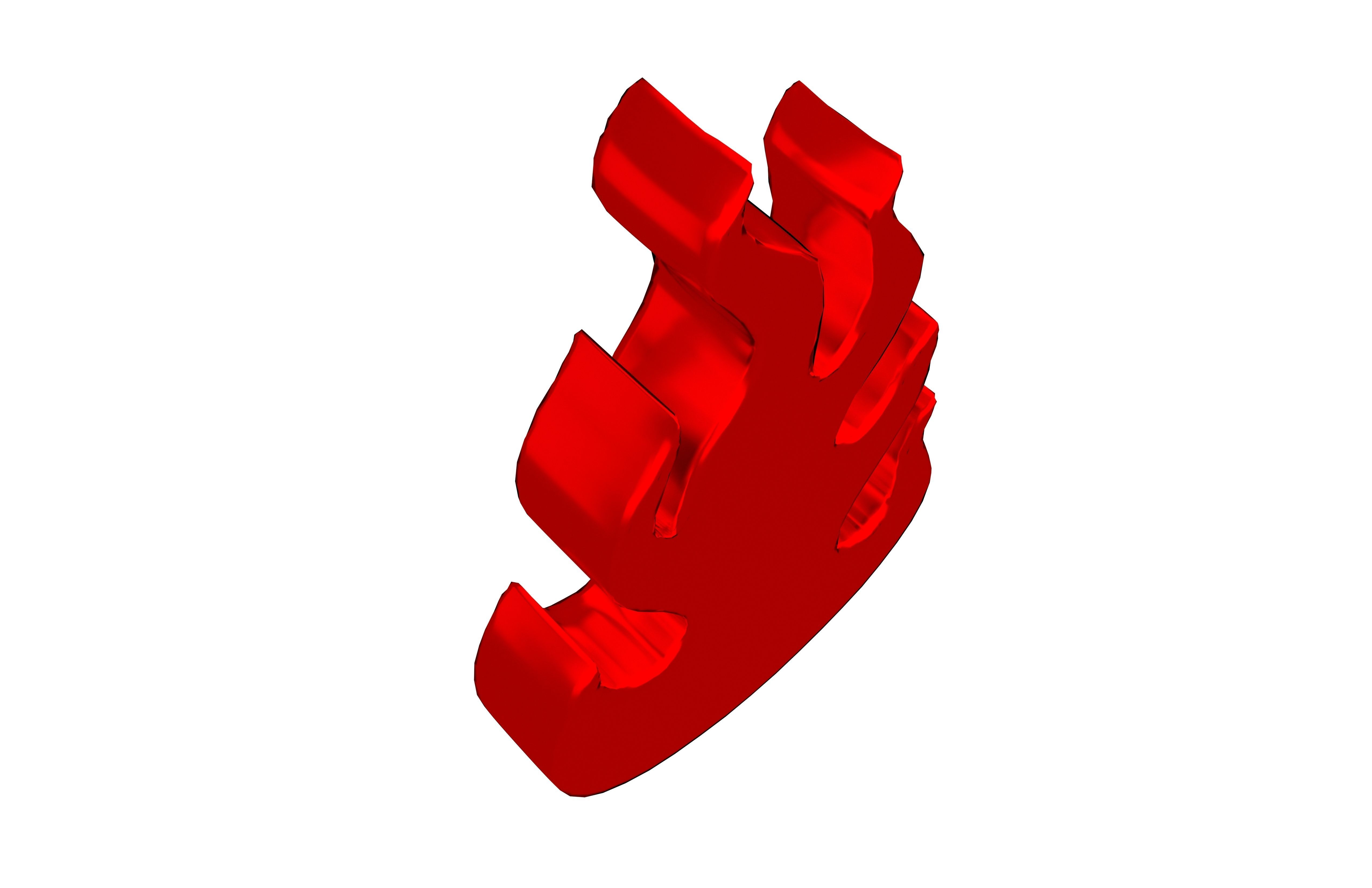 Fire Symbol v1 009 Low-poly 3D model_3