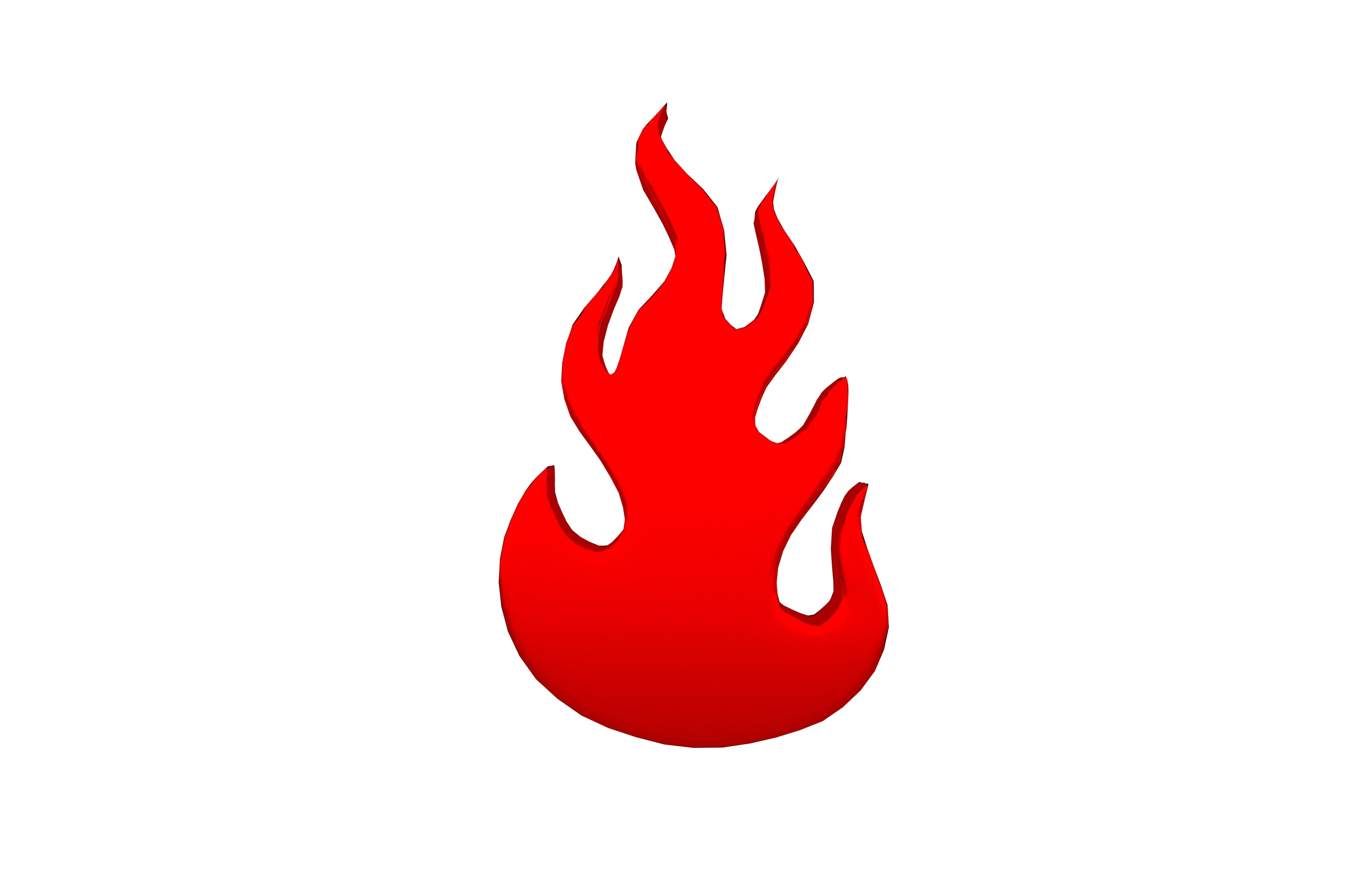 Fire Symbol v1 009 Low-poly 3D model_1