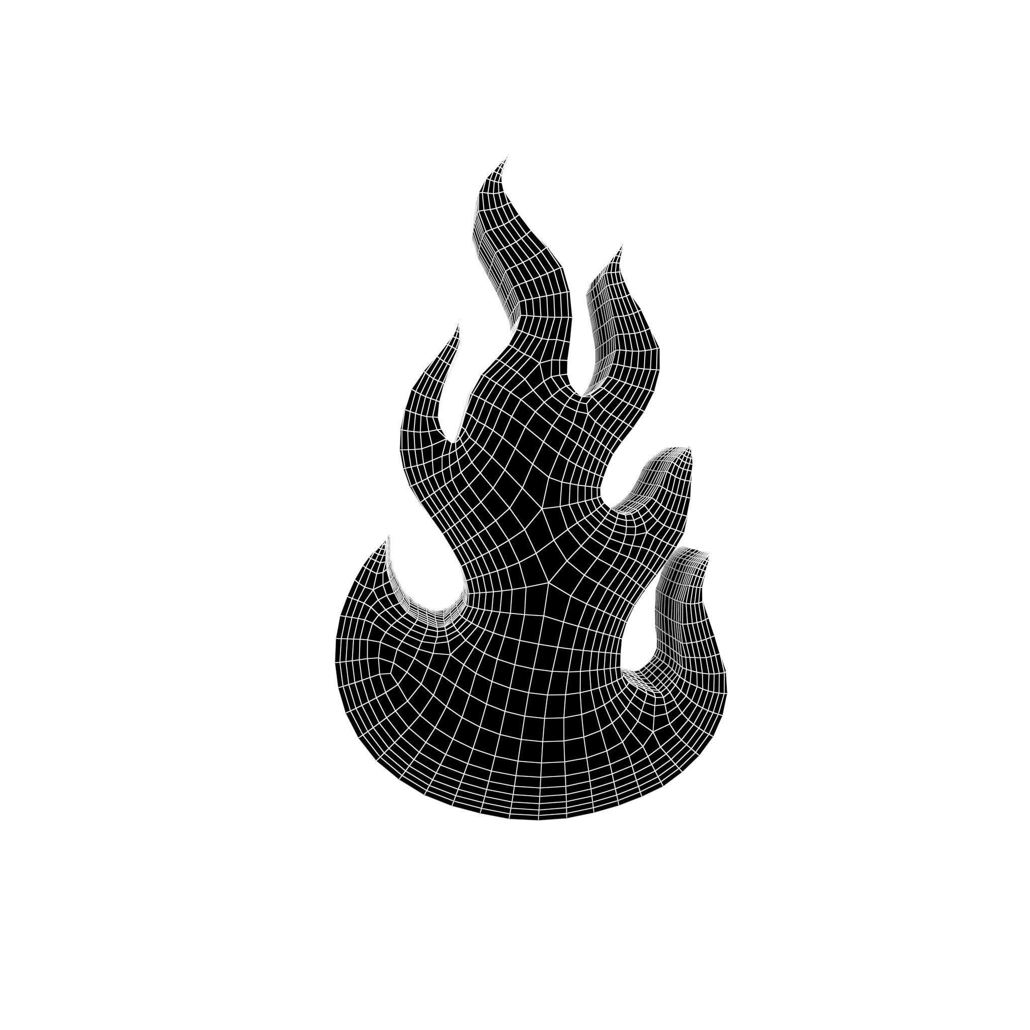 Fire Symbol v1 010 Low-poly 3D model_4