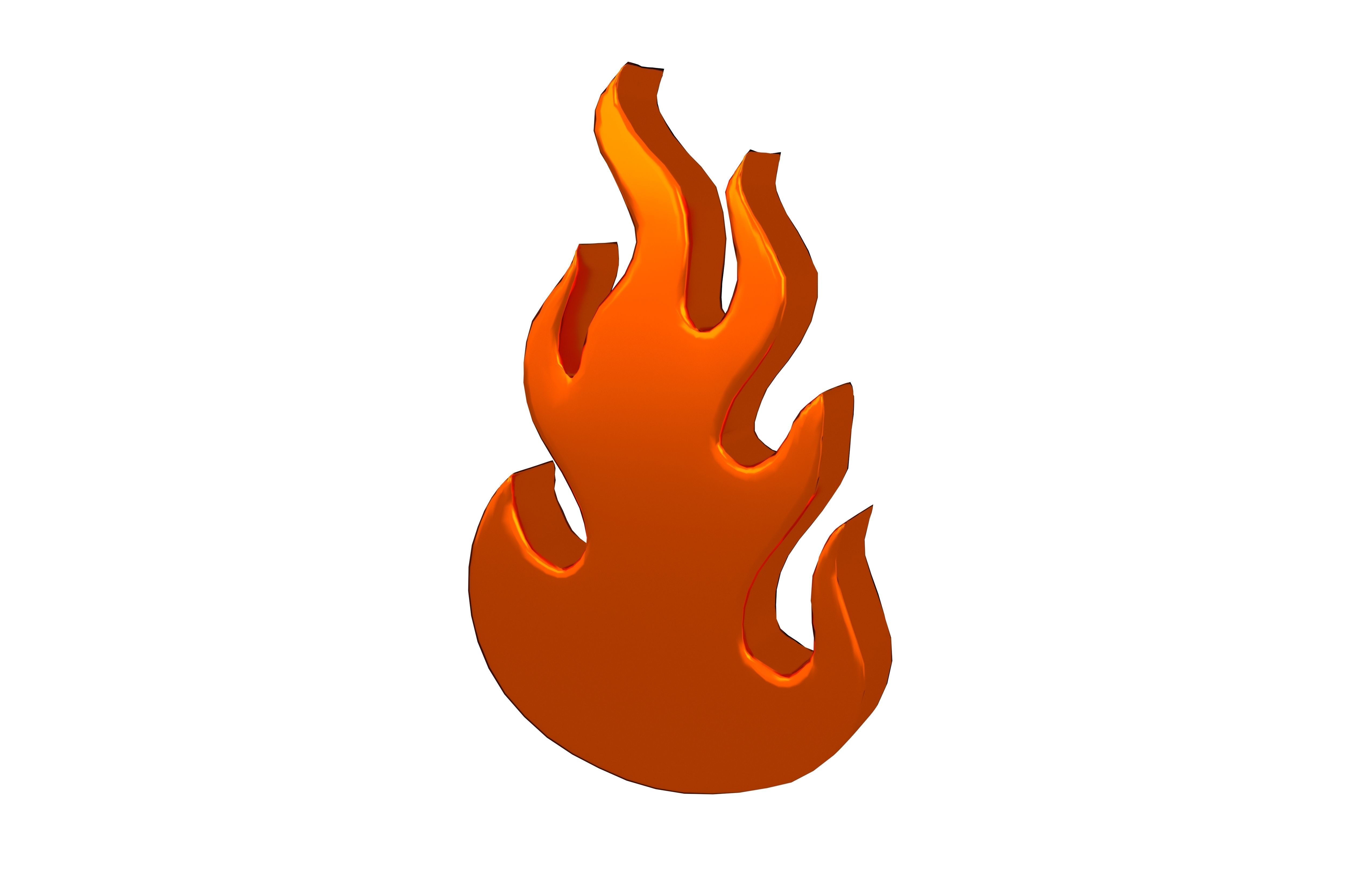 Fire Symbol v1 010 Low-poly 3D model_2