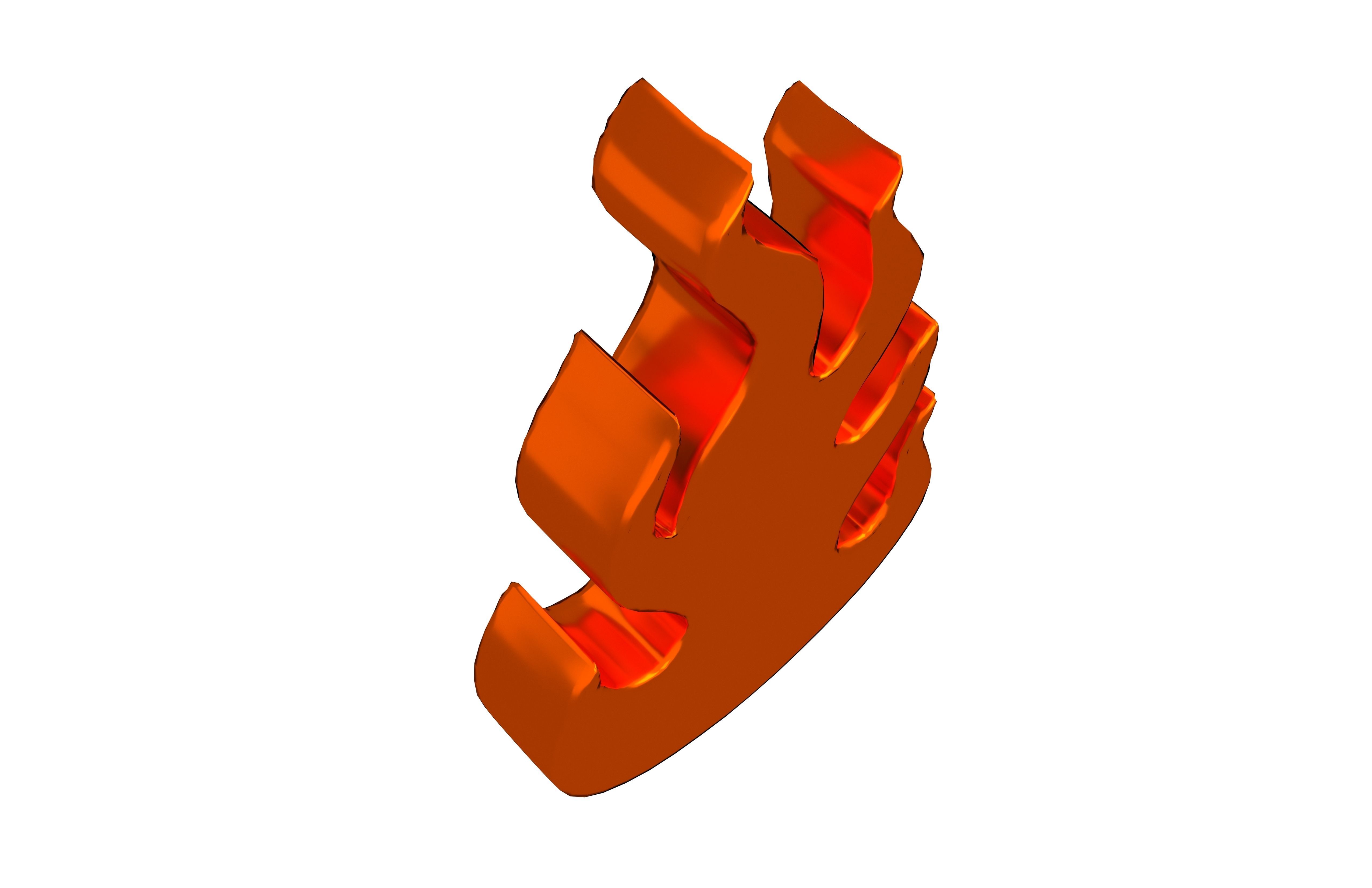 Fire Symbol v1 010 Low-poly 3D model_3