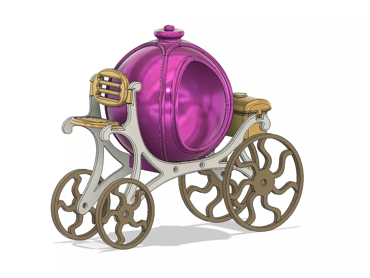 Cinderella Carriage 3D print model_0