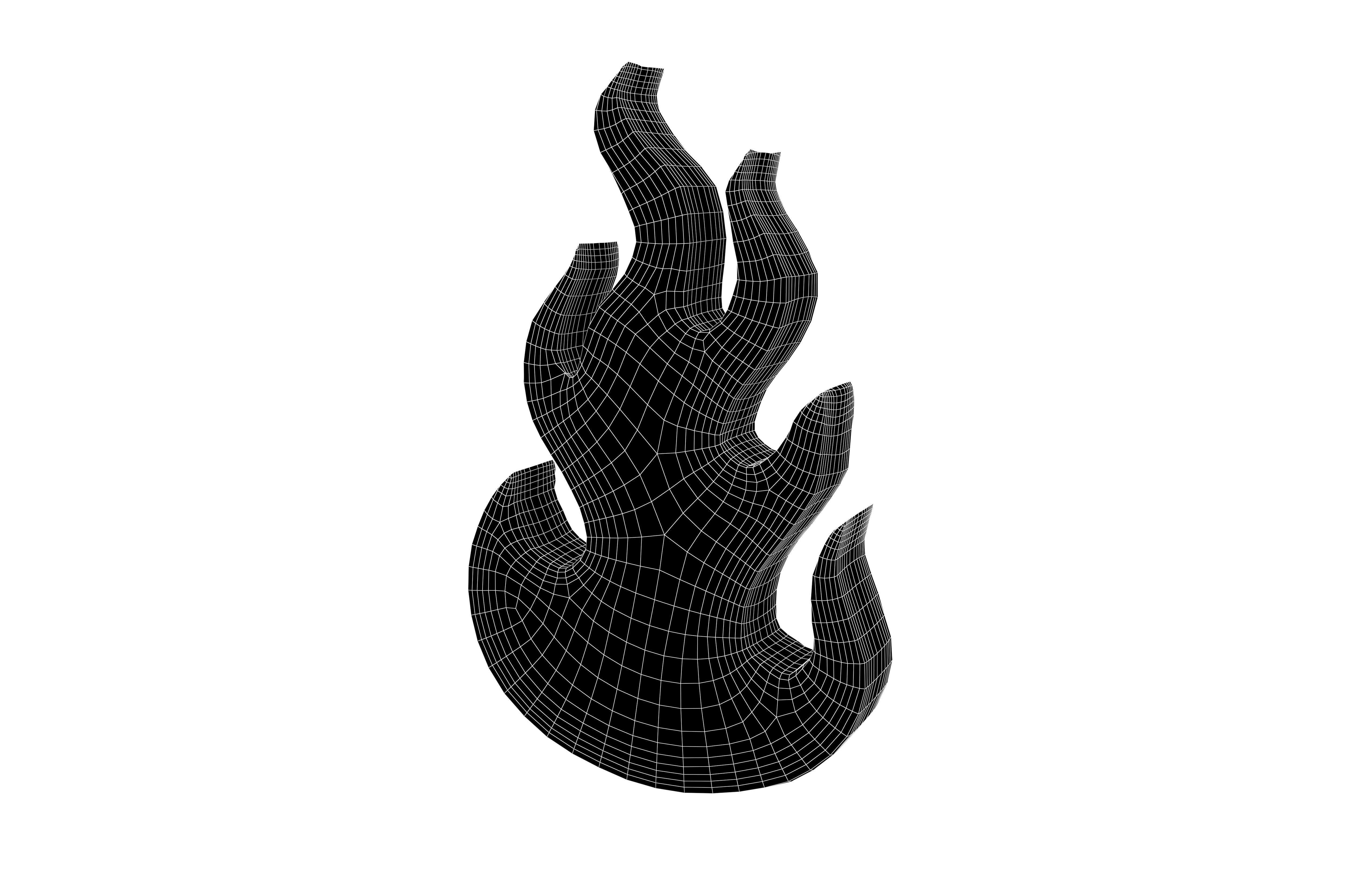 Fire Symbol v1 011 Low-poly 3D model_6