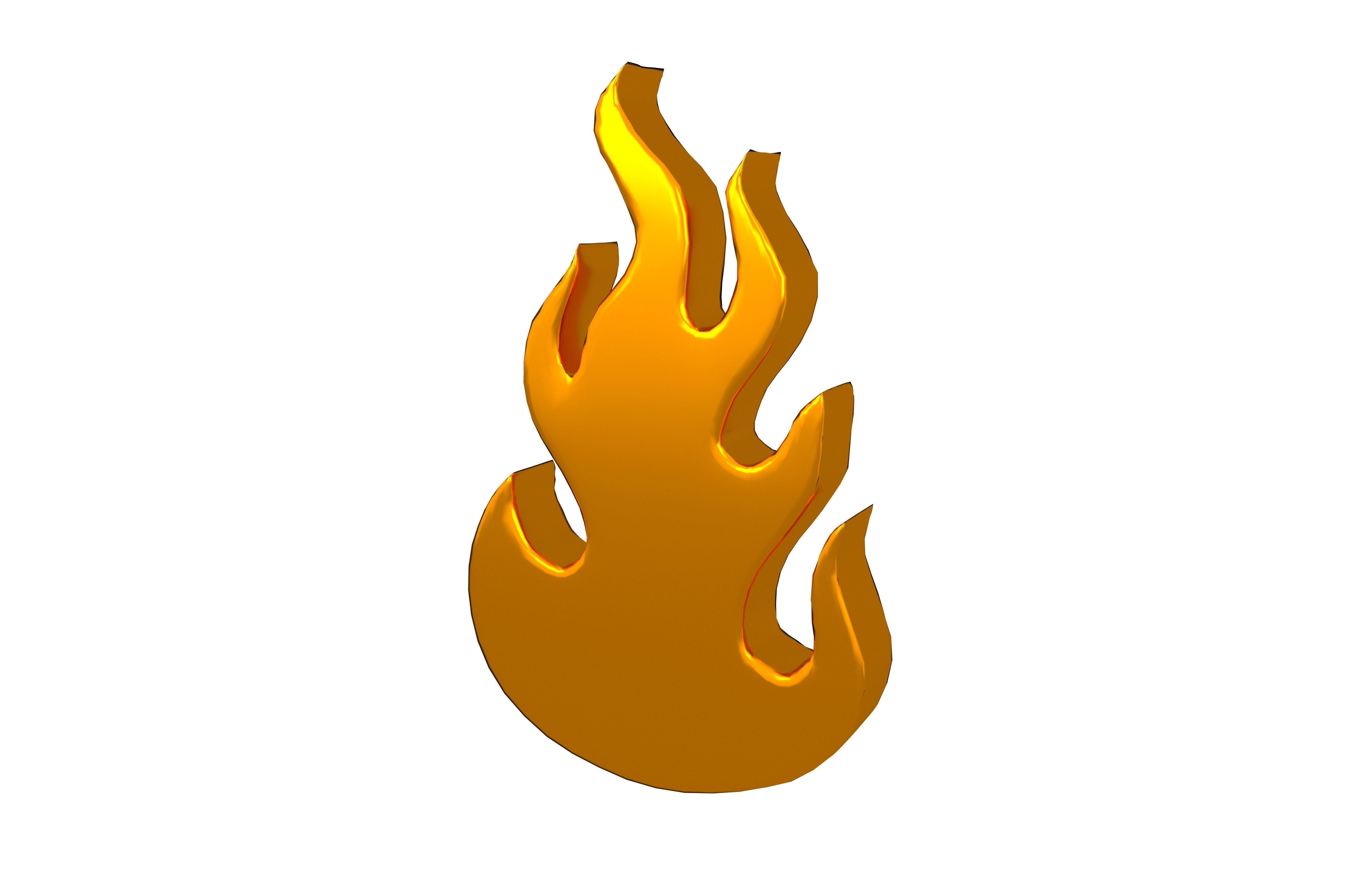 Fire Symbol v1 011 Low-poly 3D model_2