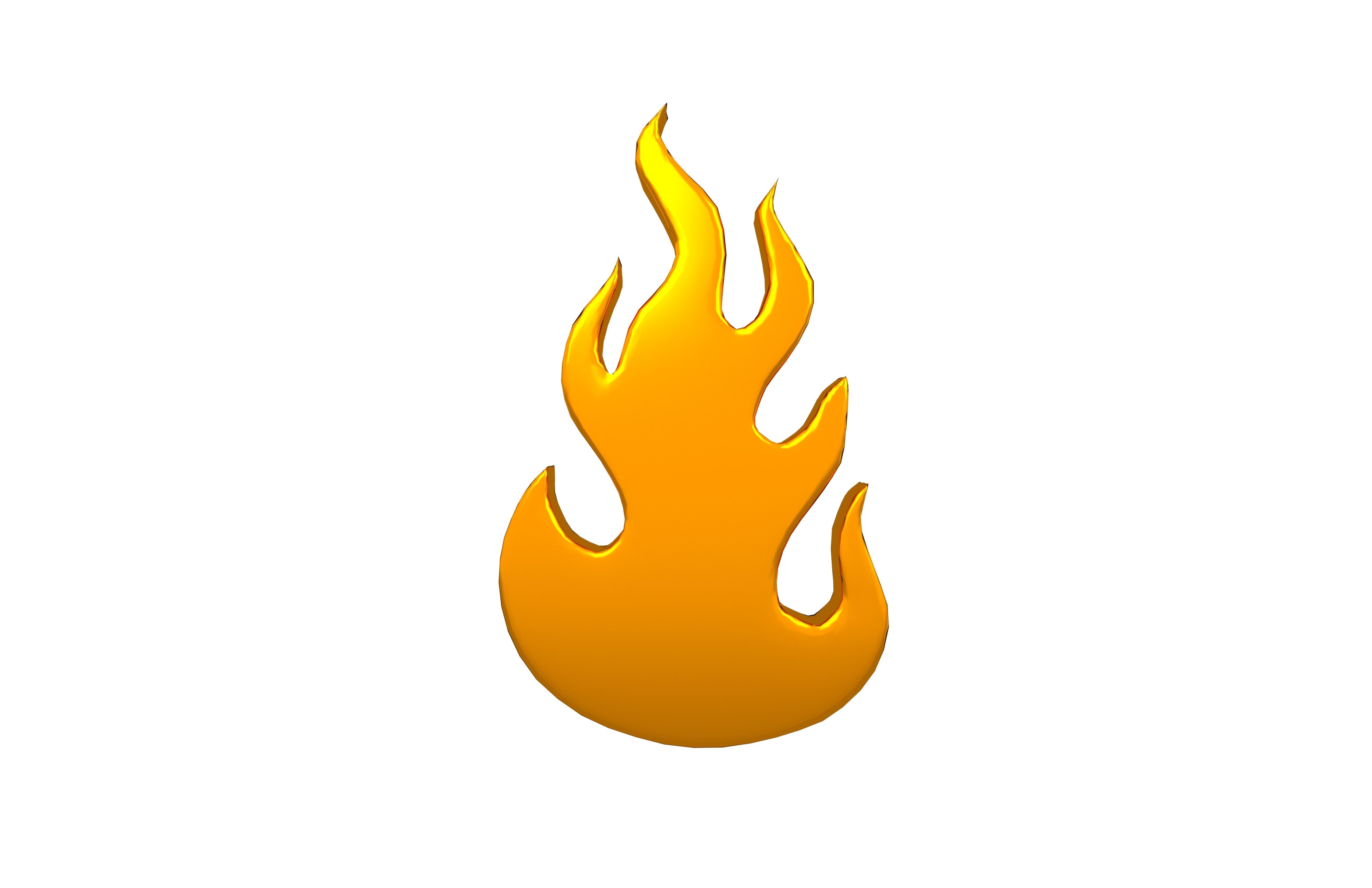 Fire Symbol v1 011 Low-poly 3D model_1