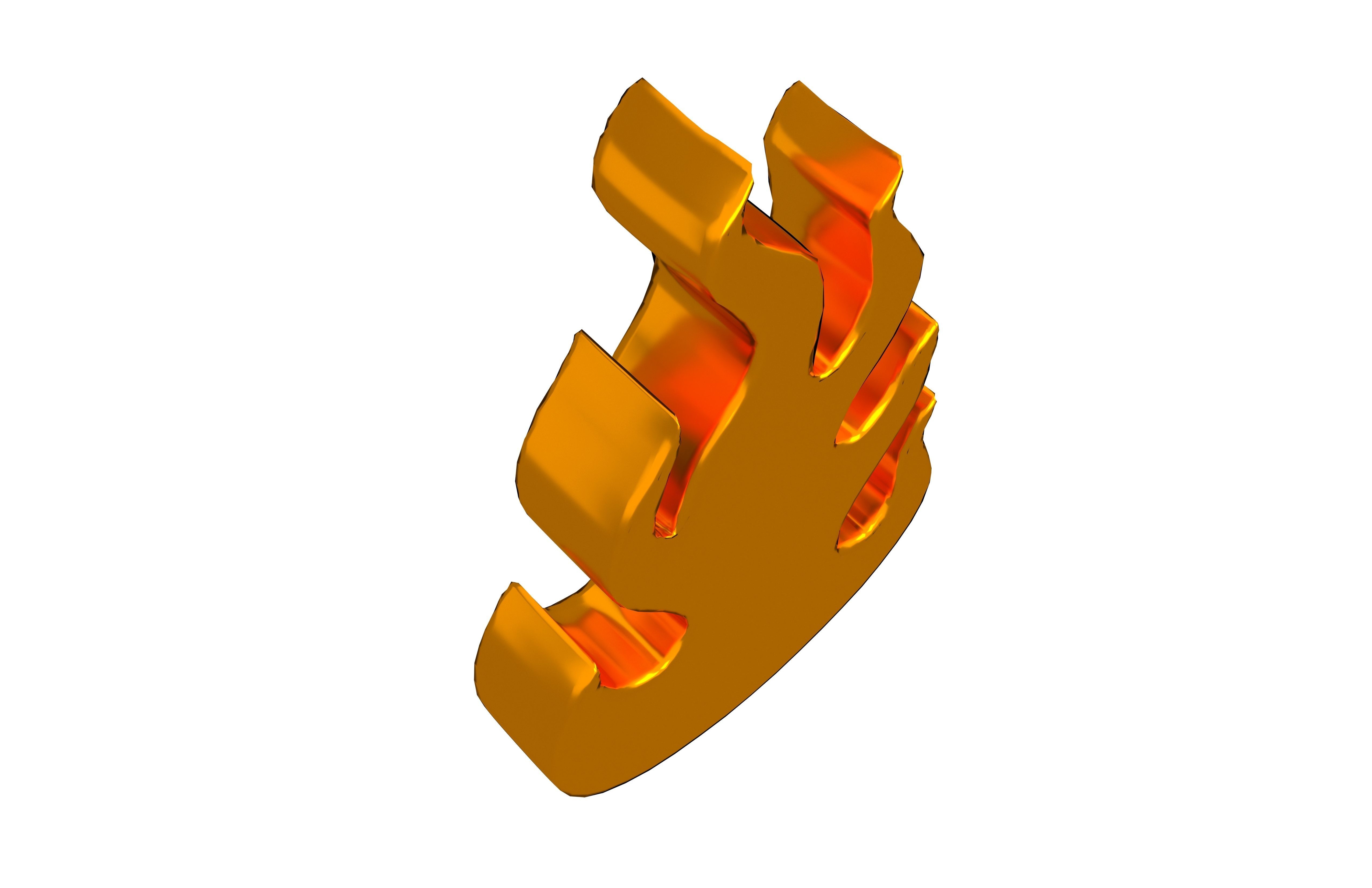 Fire Symbol v1 011 Low-poly 3D model_3