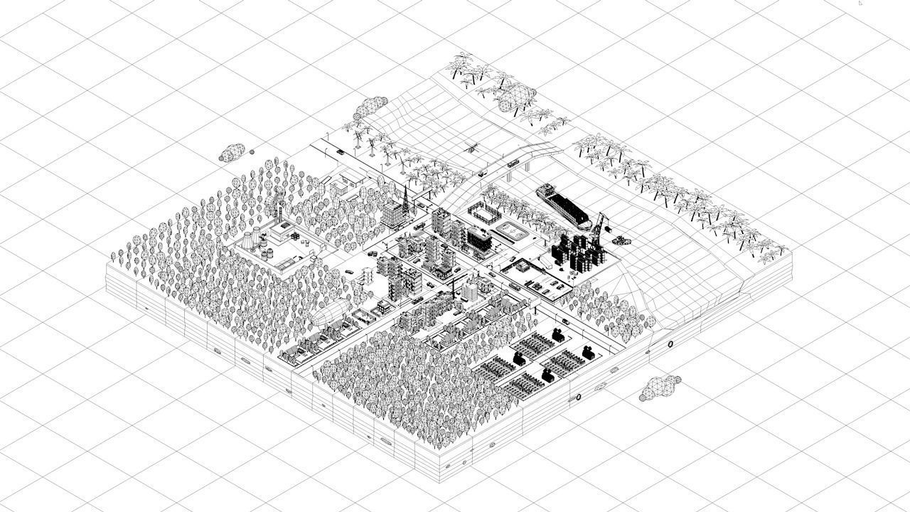 Cartoon Low Poly USA City Pack Low-poly 3D model_10