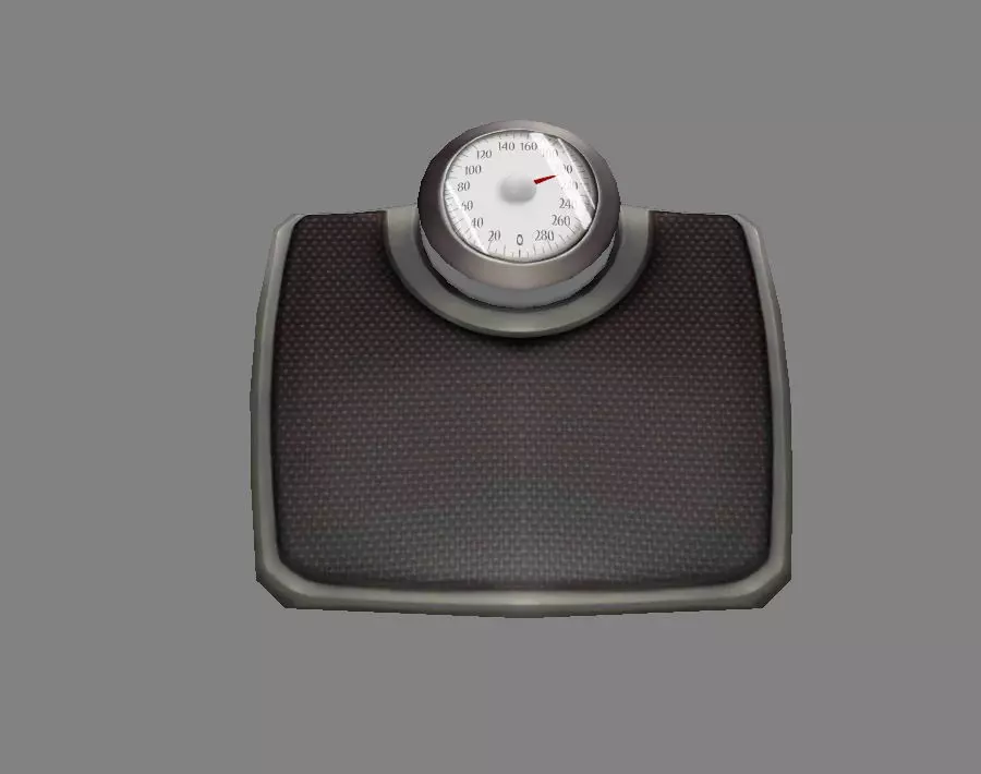 Weight scale or Bathroom Scale Low-poly 3D model