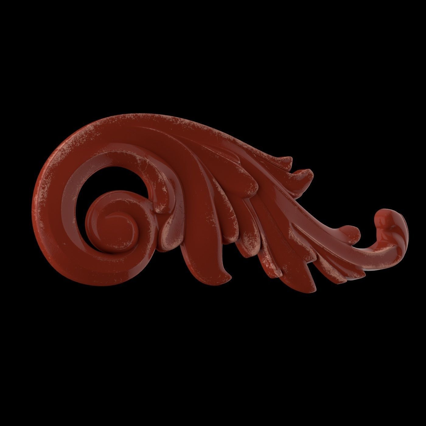 Molding ornament Low-poly 3D model_15