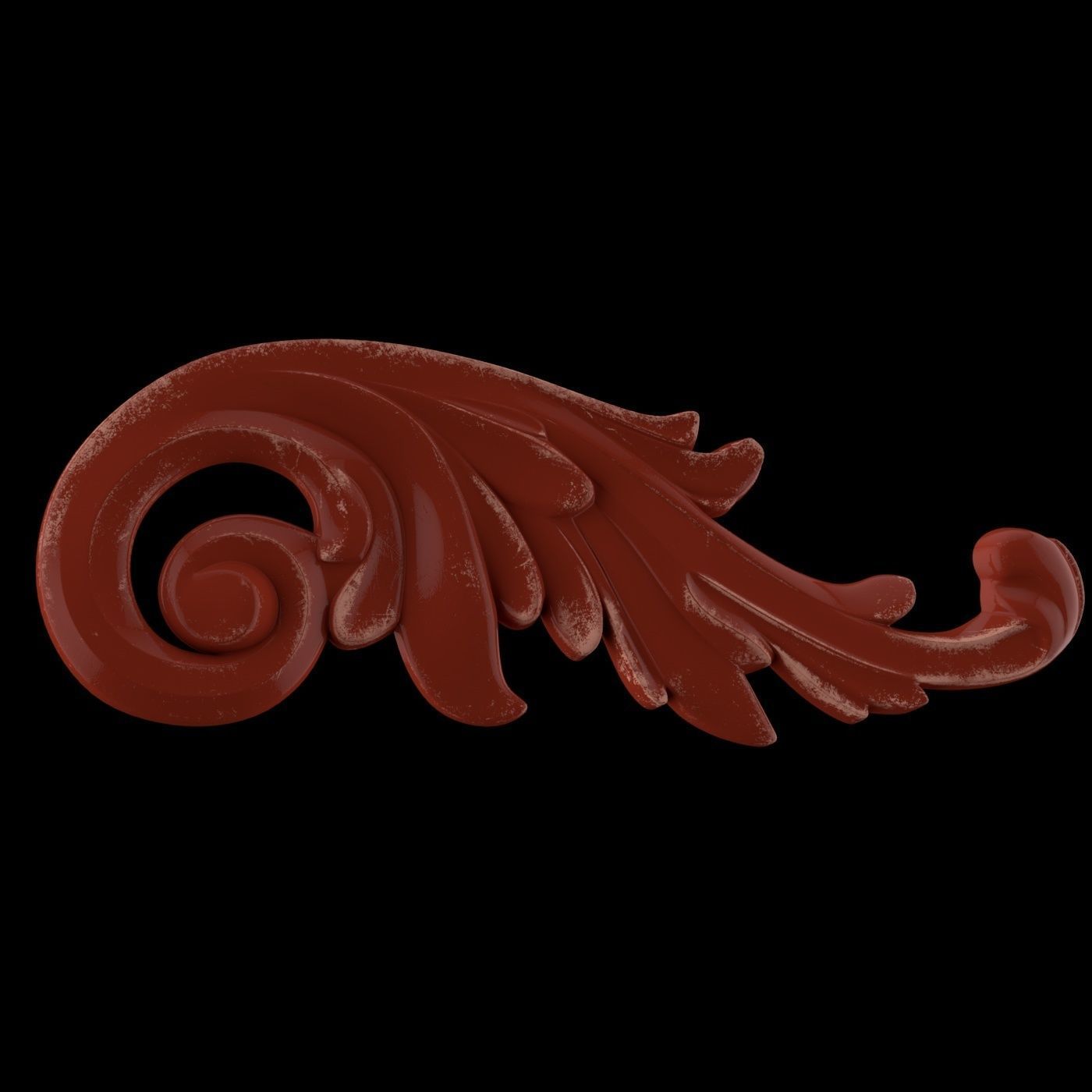 Molding ornament Low-poly 3D model_17