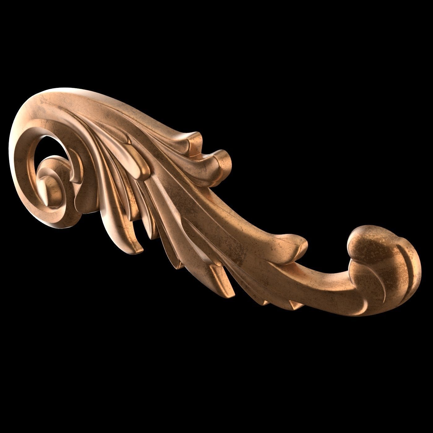 Molding ornament Low-poly 3D model_11