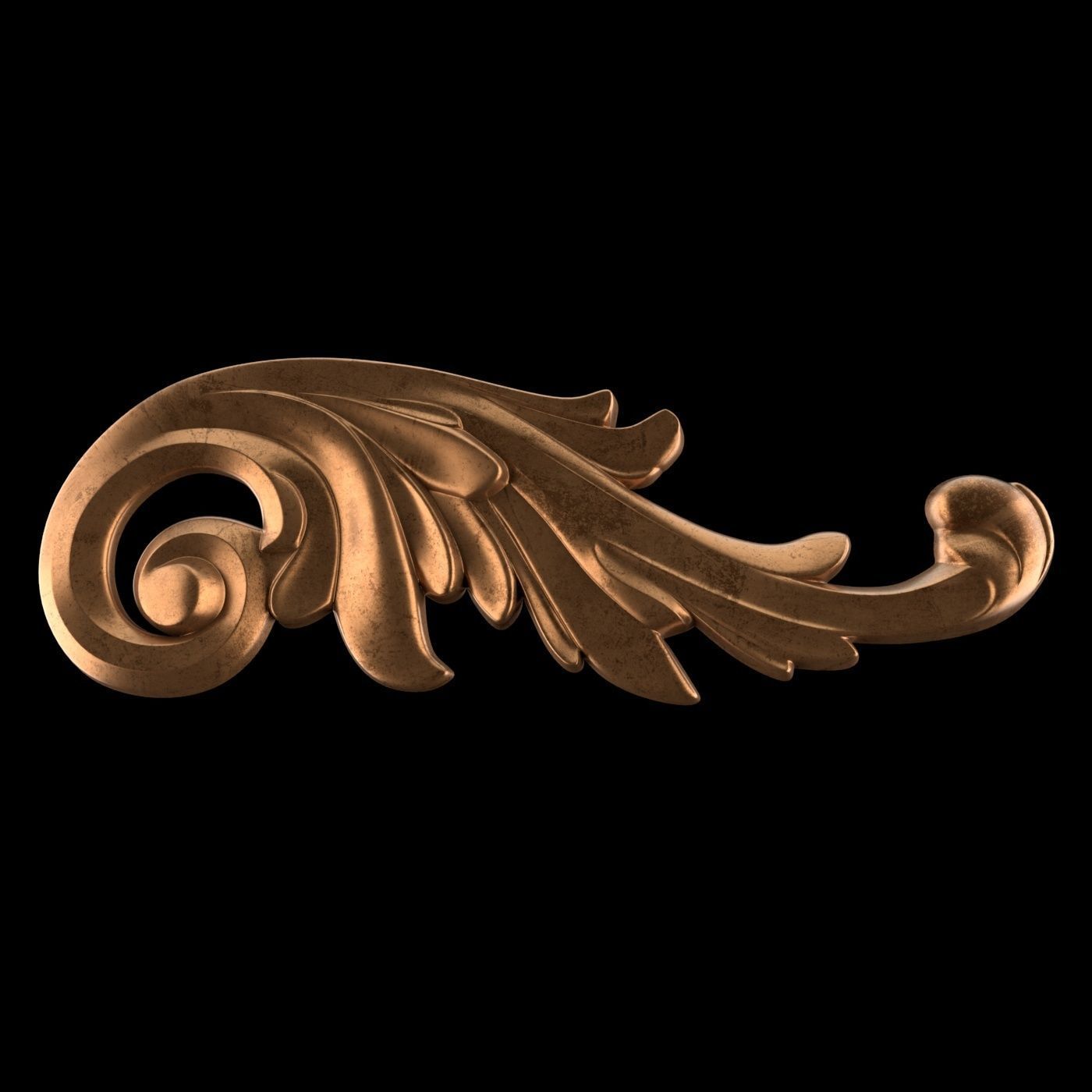 Molding ornament Low-poly 3D model_2