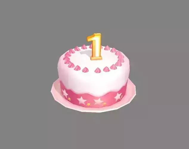 Cartoon birthday cake