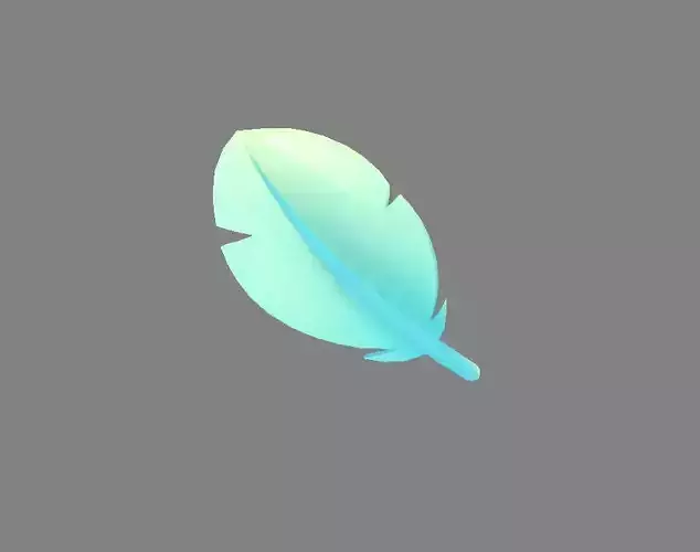 Cartoon feather Low-poly 3D model