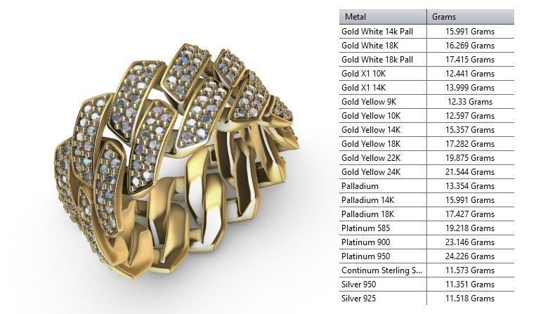 CUBAN RING SQUARE SIZE 9 USA 3D print model_6