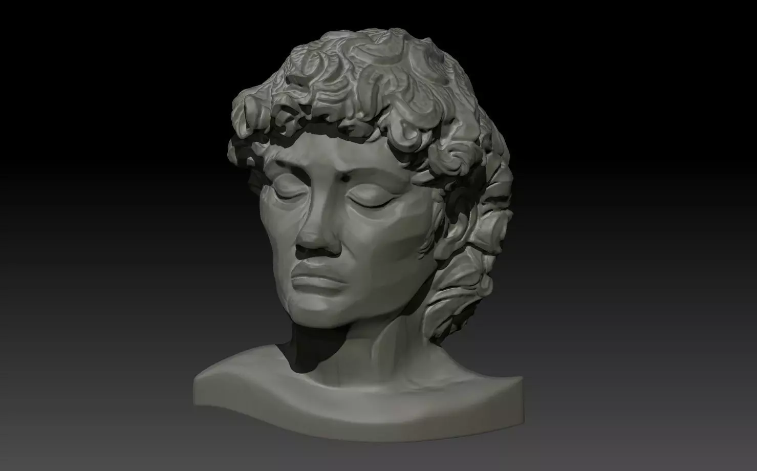 Male Bust 3D print model_0