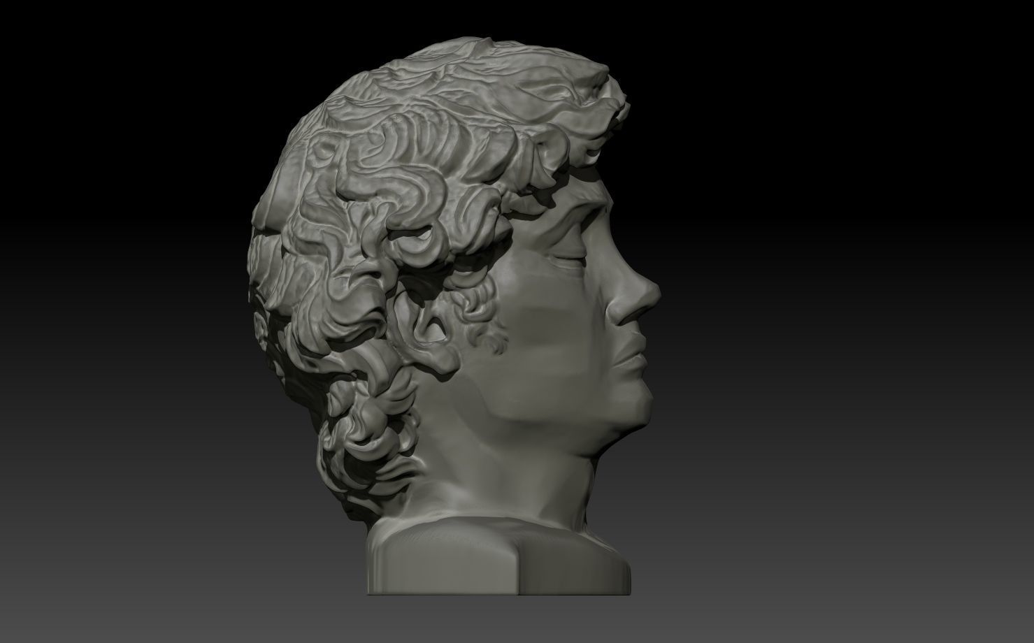 Male Bust 3D print model_2